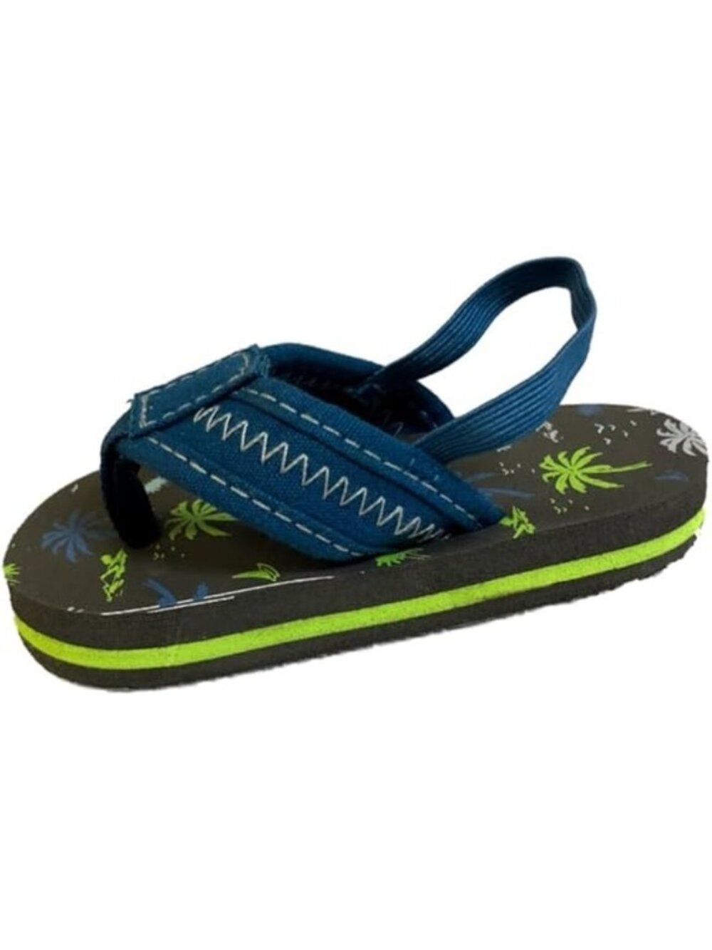 Zac & Evan Toddler/Little Boy Palm Trees  Flip Flops/Sandals, Size 9/10